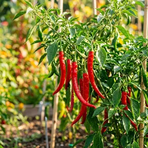 50 Cayenne Pepper Seeds for Planting - Long & Fiery Hot Vegetable Seeds for Home Garden - Grow Hot Peppers for Flakes and Sauce