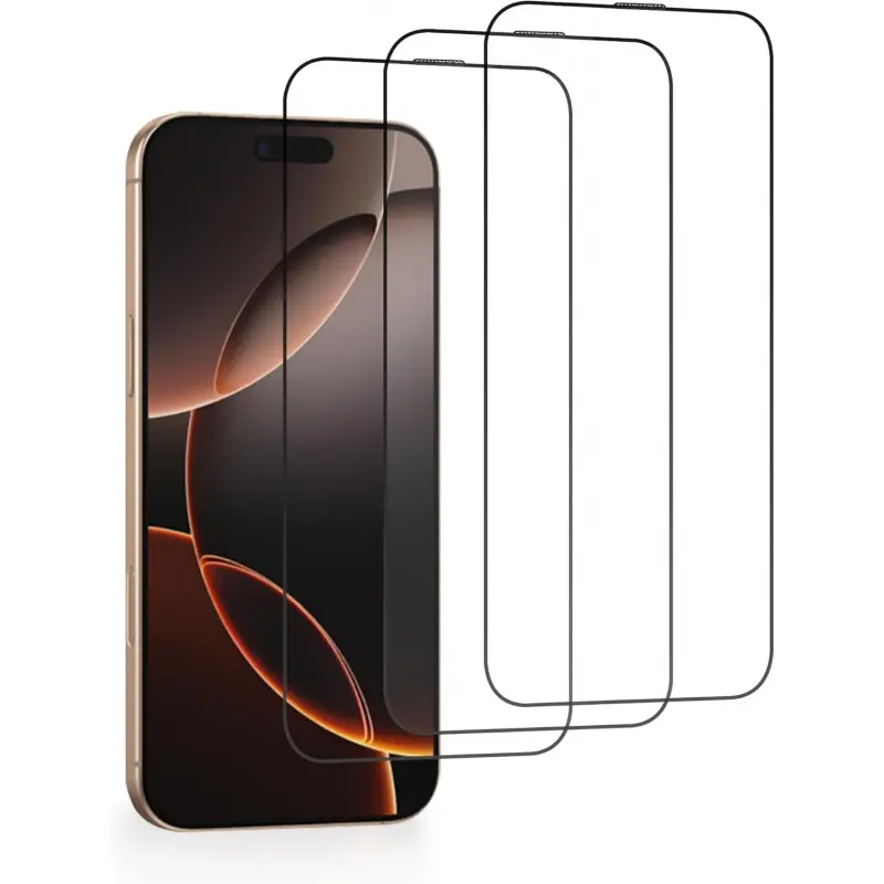 for iPhone 17 Pro Max 16 15 14 13 12 11 Pro Max Plus Screen Protector 9H+ Hardness Military Grade Tempered Glass Film EZ Installation  Full Coverage, Case Friendly-3 Pack for iphone 17 Pro Max