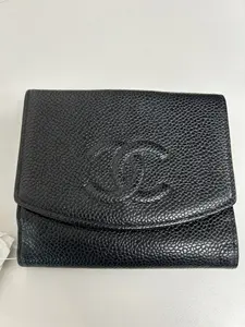 Pre-owned CHANEL an shown wallet Coco Mark W Snap Wallet, Serial Number in the 6th range, Bi fold MR26052026B444