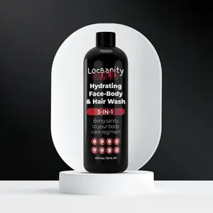 Locsanity BOLD 3-in-1 Men’s Hydrating Face, Body, and Hair Wash Aloe Cleanser