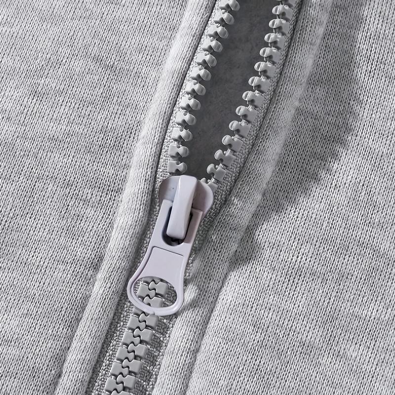 Men's Plain Two-piece Sweatsuit Set, Basic Regular Fit Casual Drop Shoulder Half Zip Hoodie & Pocket Drawstring Sweatpants, Men's Clothing