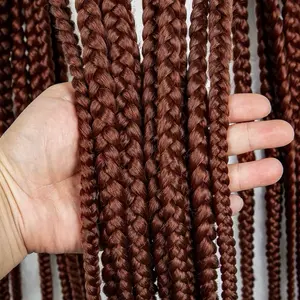 SuperNova #350 36” Square Box Braids - Full Handmade, Premium Synthetic Fiber | Lightweight, Durable & Natural Look | Ideal for Protective Styling!