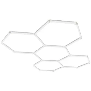 VEVOR Hexagon Garage Lights,  , 26400LM, 6500K 5 Grid Systems Honeycomb Hexagonal Garage LED Lights, DIY Cool White Car Detailing Garage Ceiling Lighting Bright Shop Light for Gym Basement Workshop