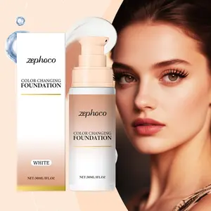 Zephoco White Color-Changing Flawless Foundation Concealer Cream✨Lightweight Long-Lasting Hydrating Natural Nude Finish