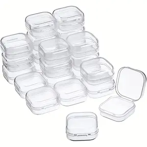 40 Storage Containers with Hinged Lids, Suitable for Holding Small Items, Crafts, Jewelry, And Hardware, Measuring 3.5 Cm / 1.38 Inches