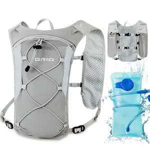 Lightweight Running Vest for Women Men, Adjustable Hydration Backpack with 1.5L Water Bladder, Breathable Reflective Backpack for Hiking, Trail, Running, Cycling, Outdoor Cycling Accessories