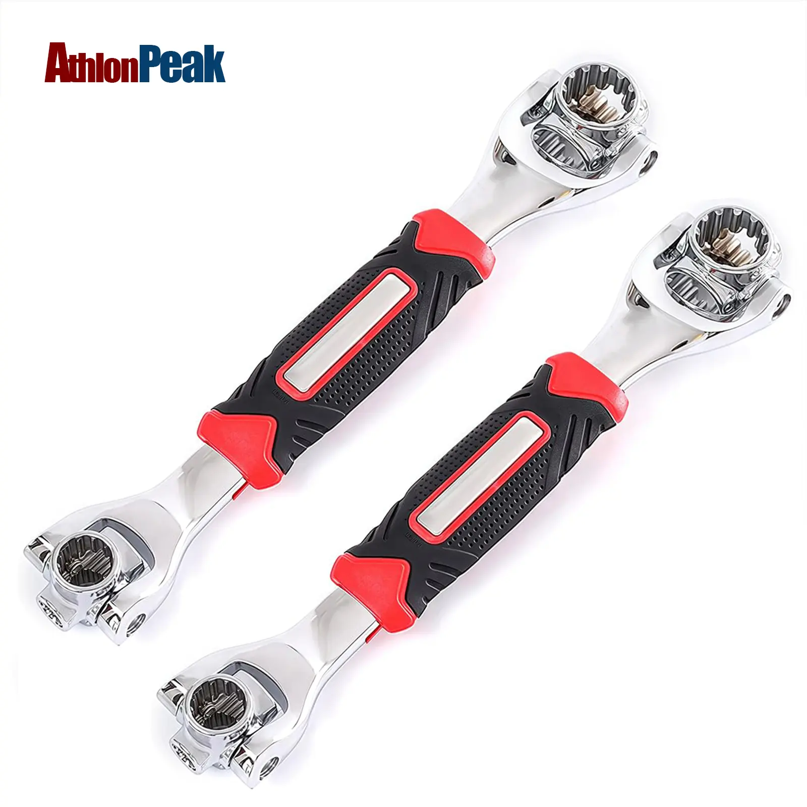 2 pcs Combination Wrench Set,Universal Wrench with Multifunction 360 Degree Rotating Head,52 in 1 Socket Wrench Tool,Spanner Tool for Home and Car Repair