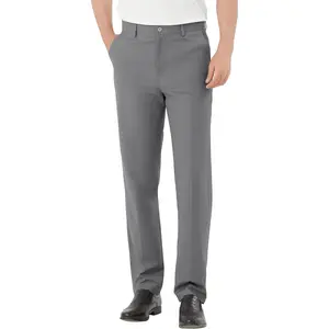 Men's Classic Fit Flex Flat Front Dress Pants Formal Pants for Business & Office