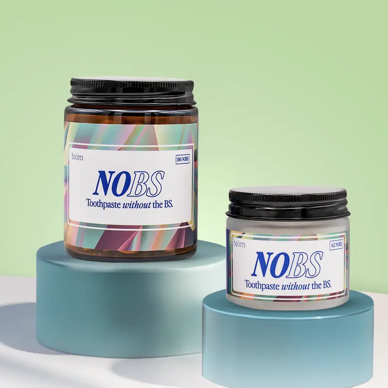 NOBS Toothpaste Tablets - Nano Hydroxyapatite, Fluoride Free, Plastic Free, Eco & Travel Friendly - Remineralize with NHA 1