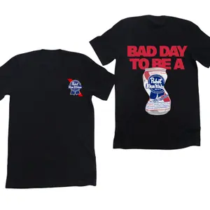 Pabst Blue Ribbon Graphic Tee, 'Bad Day to Be a PBR', Vintage Beer Design, Comfortable and Fun Shirt