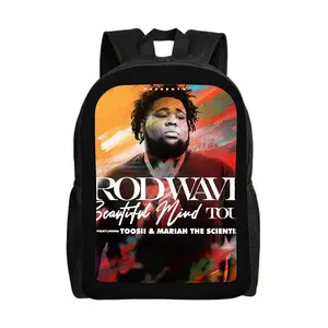 Rod-Wave-Backpacks for Girls, Cute School Backpack, Aesthetic Bookbag for Teens, Lightweight Classic Backpack for Travel, Work, Picnic A-4