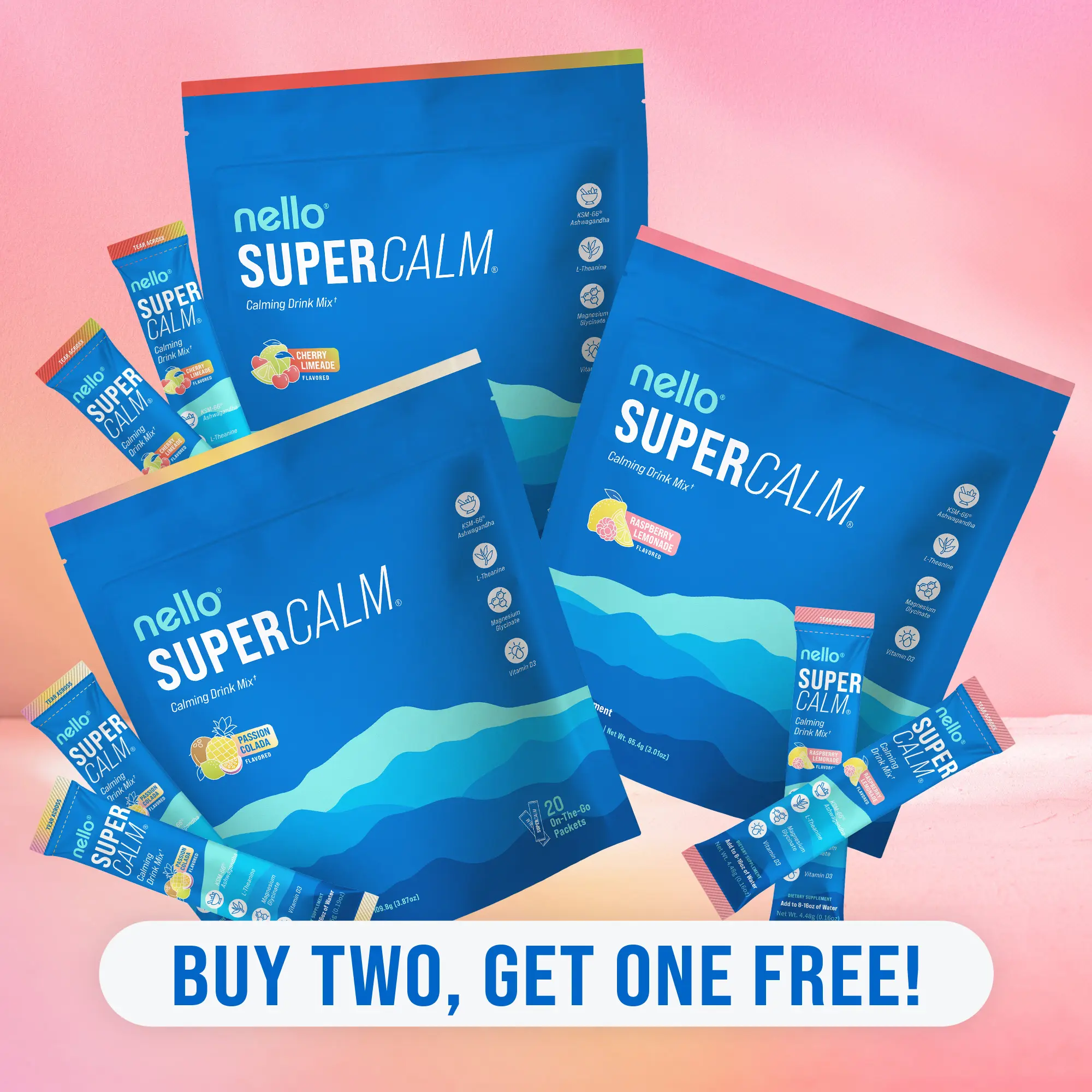 Cherry Limeade +Raspberry Lemonade+ Passion Colada