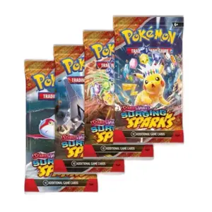 Pokémon Surging Sparks 4 Booster Packs - Includes 4 Additional Game Cards