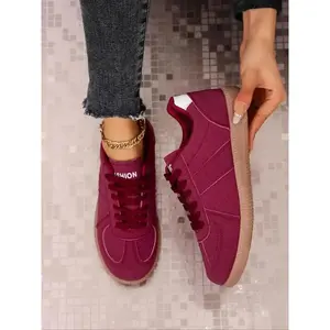 2026 new women's fashionable lace up low top sports shoes, casual breathable comfortable sports shoes, women's fully matched round toe shoes, suitable for daily wear(Sheet)