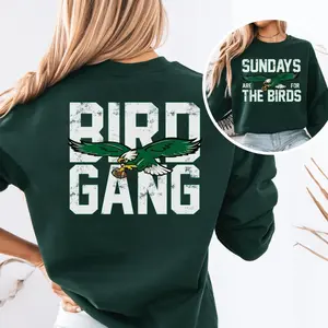 Sundays Are For The Birds & Bird Gang Front Back Sweatshirt, Road to Victory Philly Shirt, Philadelphia Football Gift Fan