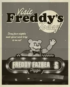 New Blumhouse Five Nights At Freddys Poster, Vintage Freddy Fnaf Movie Poster