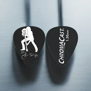 Chromacast Rudy Sarzo Signature 1.30MM Delrin Dura Pick, Black