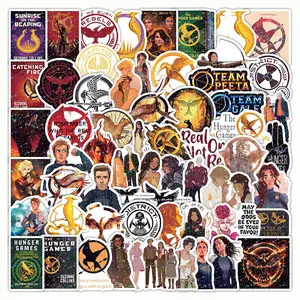 The Hunger Games Stickers - 60-Pack Movie/Book Themed Collectible Premium Vinyl Decals. Waterproof for Laptops, Water Bottles, Journals. Ideal for Fans Sticker Packs