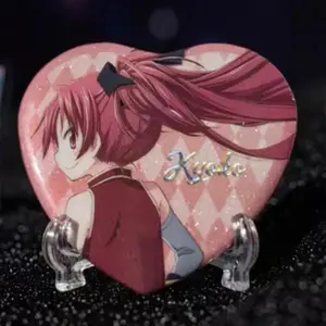 Anime Puella Magi Madoka Magica Kaname Madoka Cosplay Brooch Metal Heart Badge Tomoe Mami Backpack Pins Accesorios