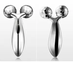 Stainless Steel Gua Sha and Face Roller Set, Facial Tool for Face Sculpting, Metal Skin Care, Massager for Women