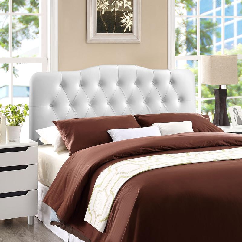 Modway Annabel Full Upholstered Vinyl Headboard in White