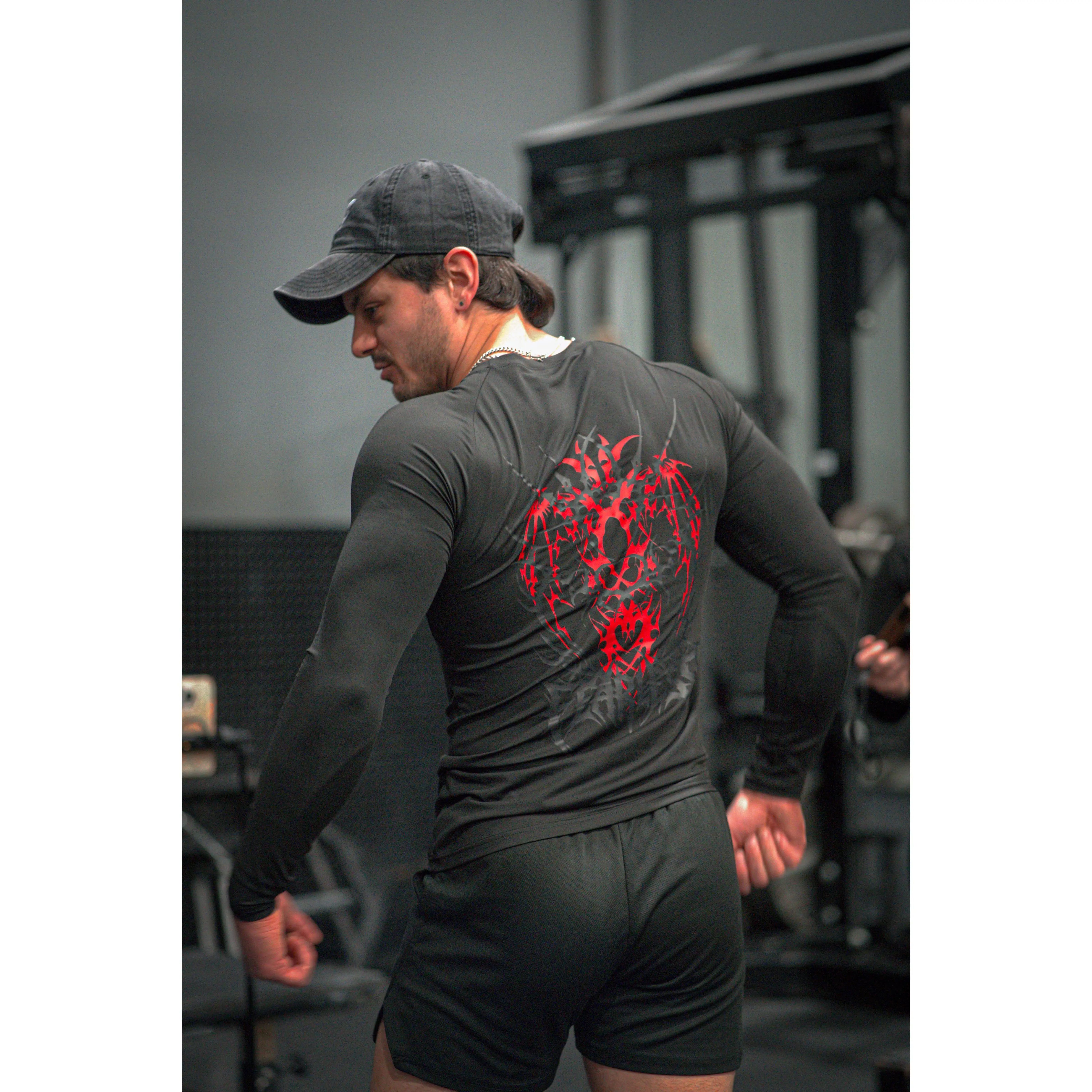 Fearless Tribal Long Sleeve Compression (Red Version)