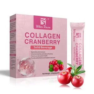 WINS TOWN Collagen Peptides Powder, with Prebiotics & Cranberry Extract -Hydrolyzed Collagen Peptides Support Hair, Skin, Nail, Bone & Digestive Health, Grass Fed, Non-GMO, for Women & Men