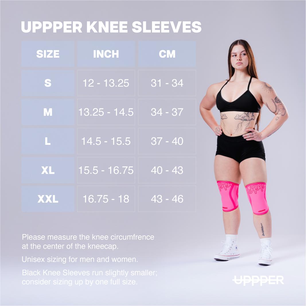 UPPPER Knee Sleeves Pink 2.0 - 7mm Neoprene, Support for Squats, Powerlifting & Leg Press, Pair
