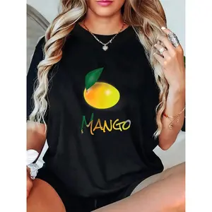 100% Cotton Casual Tshirt JC T-Shirts Mango Fruit T-Shirt