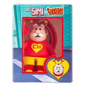 Dr. Simi Llavero Keychain - Character from El Chapulin, Colorado, Featuring Red Outfit and Heart Design Dr. Simi Llavero Keychain - Character from El Chapulin, Colorado, Featuring Red Outfit and Heart Design