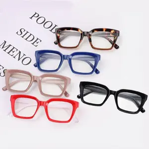 Simple Square Frame Reading Glasses for Men and Women, Durable PC Lenses, Perfect Daily Accessory for Students and Workwear, Square Frame Eyeglasses