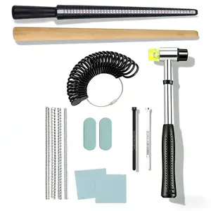 All-in-One  Ring Making & Sizing Kit – Ring Mandrel Hammer Ring Size Adjusters & Polishing Tools for DIY Jewelry Making
