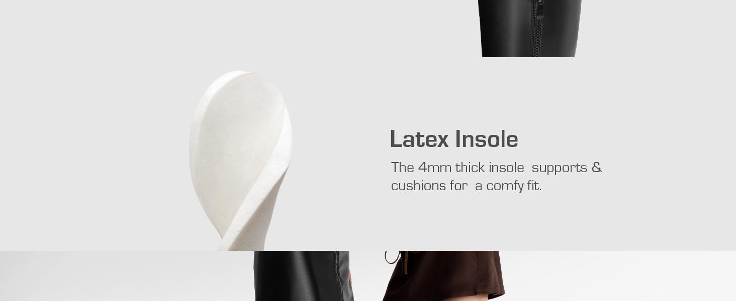 DREAM PAIRS Women's Knee High Boots Square Toe Chunky Block Heel Side Zipper Platform Gogo Boots