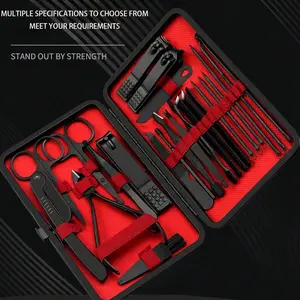 Professional Manicure Set, Pedicure Kit with Nail Clippers, Nail File, Luxury Upgrade Travel Case, Essential Nail Care & Grooming Tool, Flawless Nail Care