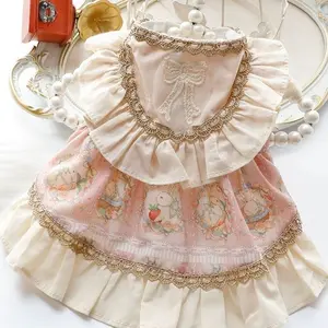 Pet Princess Dress, Spring Summer Style, High-Fashion Lolita Clothing, Suitable for Small Medium Dogs