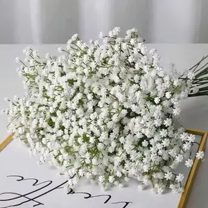 100pcs Gypsophila Decorative Artificial Flowers, Realistic Baby Breath Fake Bouquet, Home Decor, DIY Floral Arrangements, Wedding Party Decoration, Home Decor Accessory