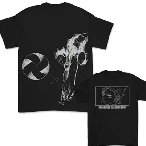 Comfort Nishinoya 2 Sided Shirt, Haikyu Libero Volleyball Hoodie, Karasuno Guardian Deity, Unisex Oversize Anime Manga Graphic Tee