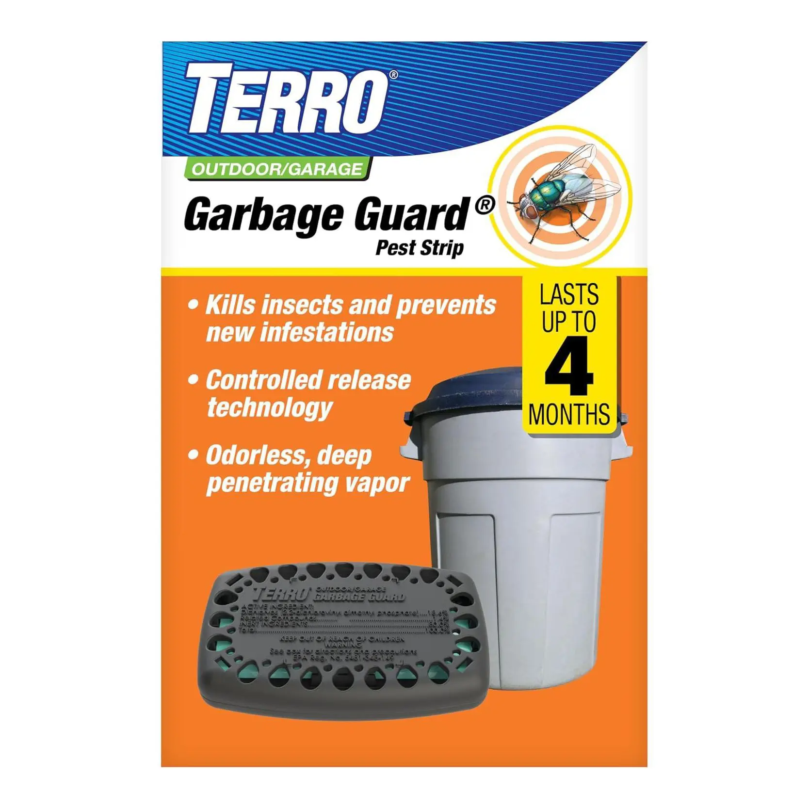 Terro T800 Garbage Guard Trash Can Insect Killer - Kills Flies, Roach, Maggots, Beetles, and Insects in Outdoor Garbage Can