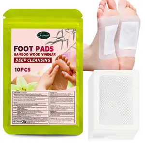 10 foot patches, natural bamboo wood vinegar ginger powder foot care pads, better for use after foot bath