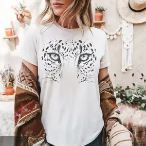 Leopard Shirt, Leopard Face Tee, Oversized Jungle Shirt, Cheetah T-shirt, Big Cat Tshirt, Nature Lover Gift, Panther T shirt
