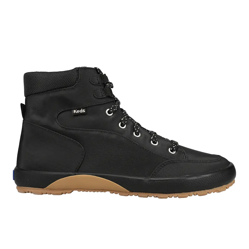 Keds Womens Scout Iv Splash Canvas Lace Up Casual Boots Ankle Low Heel 1-2" - Black