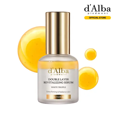 [OFFICIAL d'Alba] White Truffle Double Layer Revitalizing Serum - Skin Firming & Rejuvenating Serum - 100HR Hydrating Serum (1.01 fl oz)