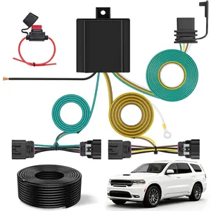 Nilight 4 Pin Trailer Wiring Harness Kit 56336 Vehicle Standard 4 Way Connector Custom for 2014 2015 2016 2017 2018 2019 2020 2021 2022 2023 2024 2025 Dodge Durango Simple Fit Tow Hitch