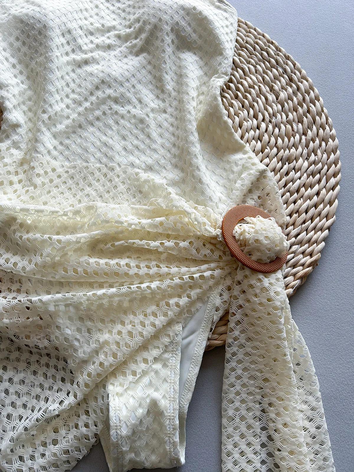 Bikini With Long Skirt Women Swimsuits Female Swimwear Backless Bathing Suit Mesh Swimming Suits Beachwear Biquini