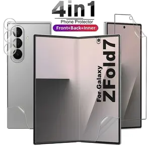 Four-In-One Screen Protector for Samsung Galaxy Z Fold 7/6/5, Tempered Glass Lens Protection, Compatible with Galaxy Z Fold 5/6/7, Accessories