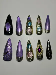 Thanos Girl Long Almond Press On Nails