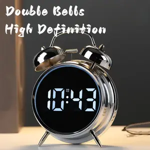 Ultra-Loud Alarm Clock for Heavy Sleepers with Audible Alerts ( Bell/Chime) - Heavy Duty Loud Wake-Up Device, Plug-In Power (Low Voltage), Volume for Bedside - Ideal for Seniors & for Difficulty Waking