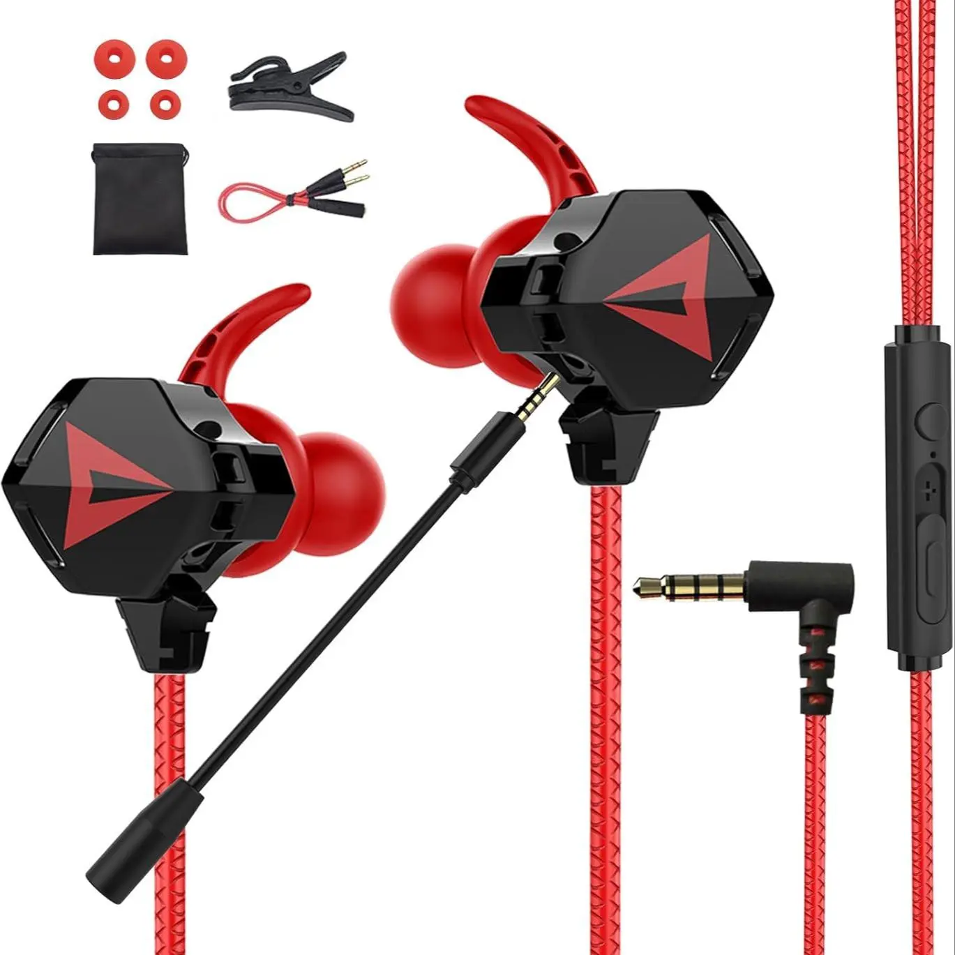 in-ear Design Wired Earphone, 3.5mm Jack Wired Earbuds with Microphone, Sweatproof Earphones, Stereo Sound Electronic Earphone for Gaming, Sports, Running, Workout, Audio, High Quality Headphones, Wired IEMs, Wired IEM Earphones