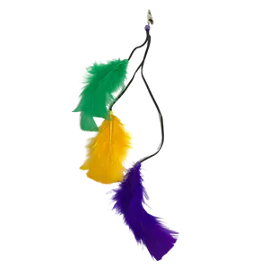 Mardi Gras Feather Hair Clip