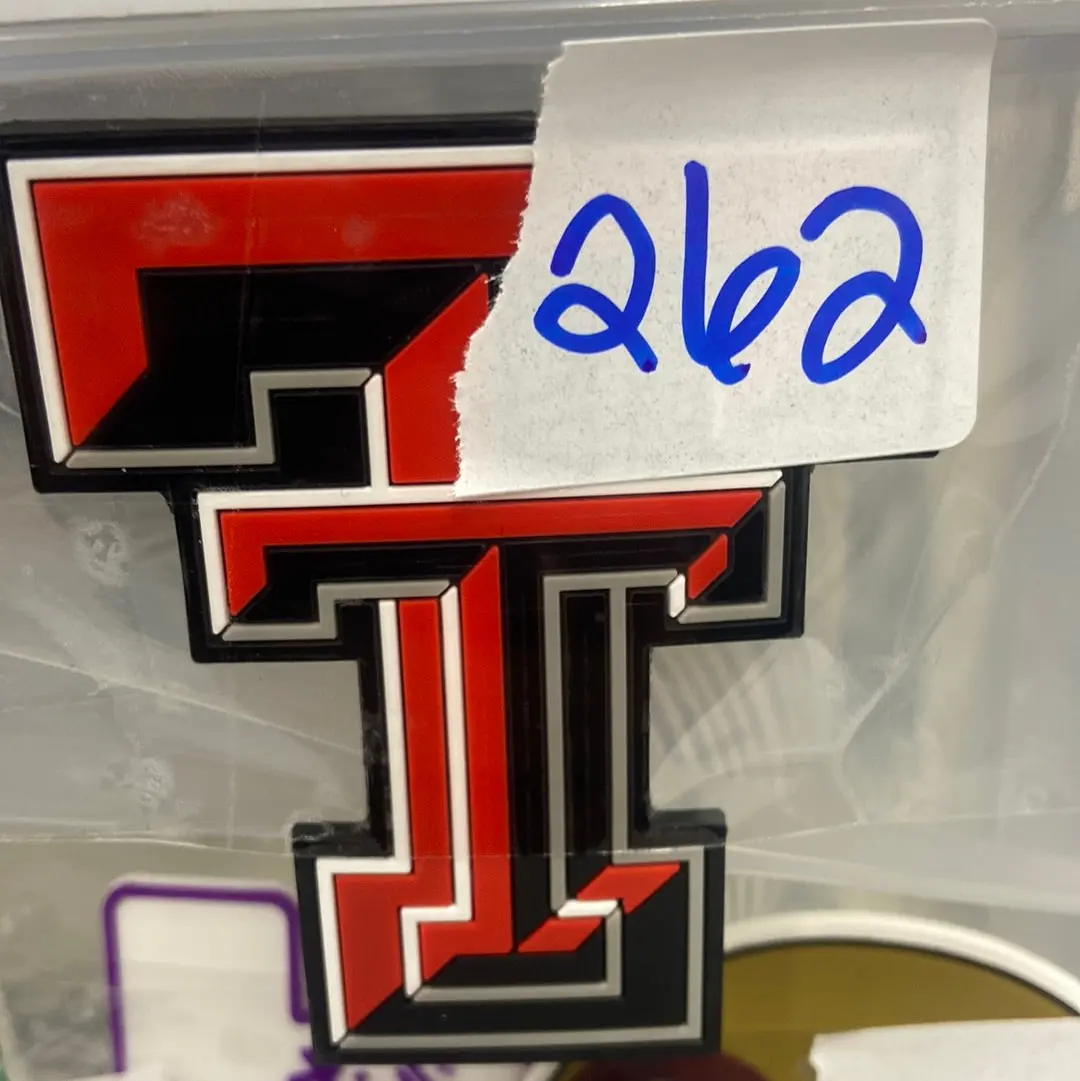 262-red&black Texas Tech rubber patch